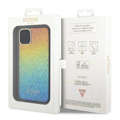8. Guess IML Faceted Mirror Disco Iridescent case for iPhone 11 / Xr - multicolor