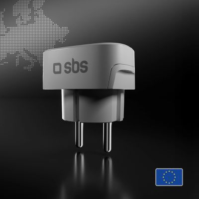 3. SBS Shucko/EU Travel Adapter - Universal - White