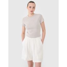 Women's slim ribbed t-shirt 4F 4FRSS25TTSHF2696-83S