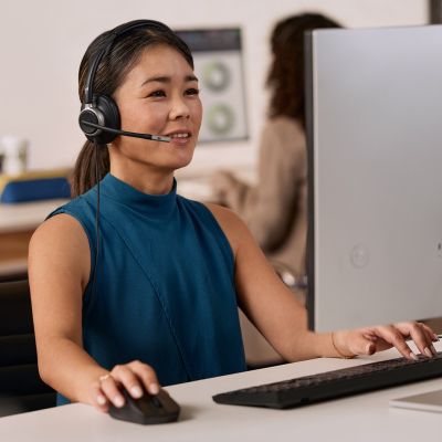 20. HP Poly Mission 815 Monaural USB Wired Headset