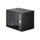 35. DYNAmic 19" 9U wall-mounted network cabinet 600x450, glass door, black, undivided, assembled, 60kg