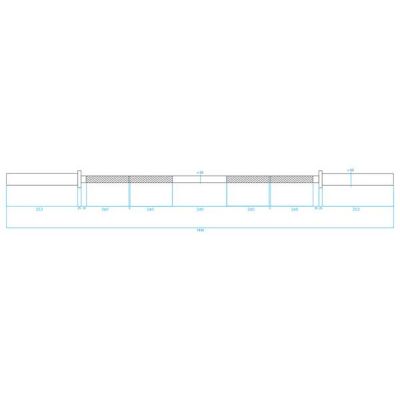 48. Olympic bar HMS LOCK JAW BLACK 183 cm GO320 