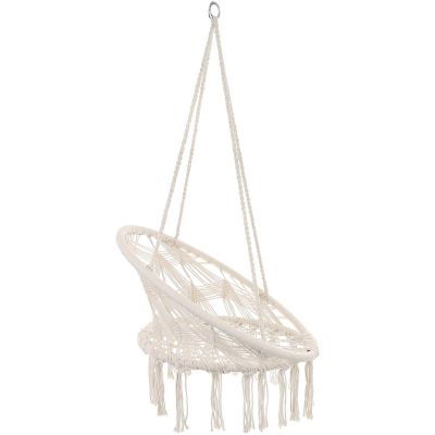 6. OPENWORK HAMMOCK HANGING CHAIR STORK'S NEST 80x60CM WHITE NEW STYLE