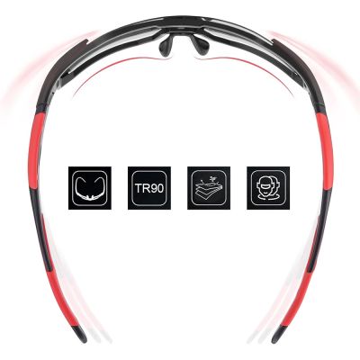 6. Rockbros 10182 polarizing cycling glasses - red