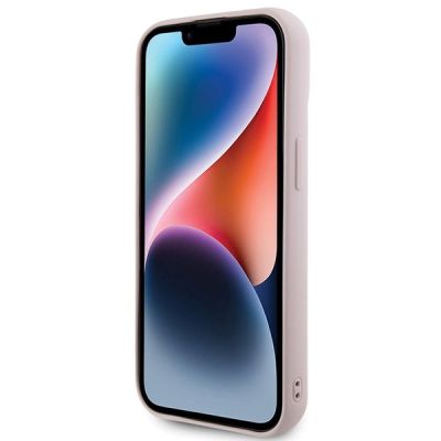 5. Guess Quilted Metal Logo case for iPhone 15 - pink