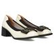 4. Beige patent leather pumps on a block heel Filippo DP6960