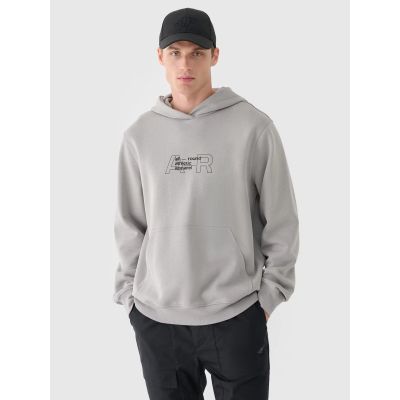 Men's sweatshirt with hood, open, 4F 4FRAW24TSWSM1816-25S