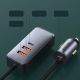 10. Baseus Share Together PPS Multi-port Fast charge Car Charger with Extension Cord 2U+2C 120W Space Gray