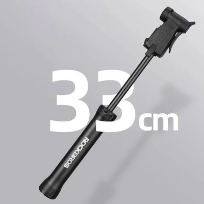 5. ROCKBROS TM-1701P 80 PSI Mini Bicycle Pump for Presta and Schrader Valves - Black