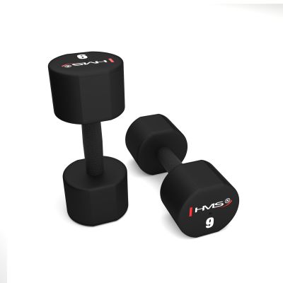 7. HPT09 2 x 9 KG POLYURETHANE TPU HMS Dumbbells