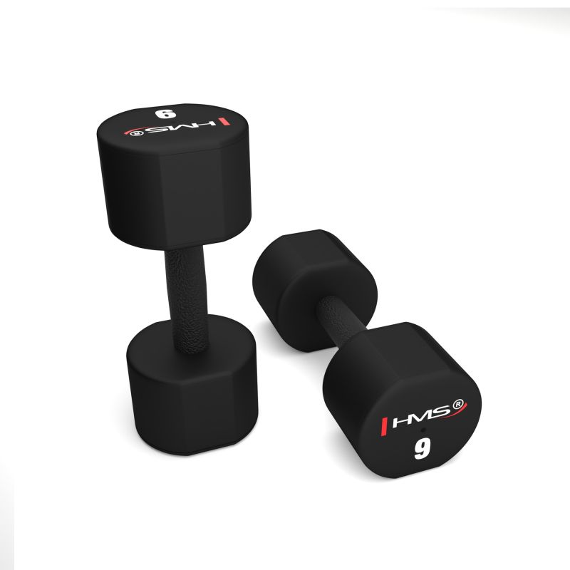7. HPT09 2 x 9 KG POLYURETHANE TPU HMS Dumbbells