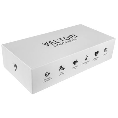 21. VELTORI VT200-1 Smartwatch Black Silicone Strap