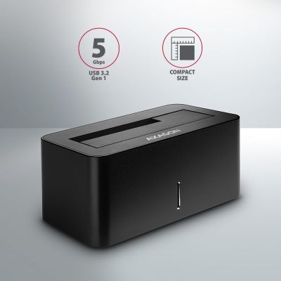 3. Axagon ADSA-SN hard drive docking station, USB 3.2 Gen 1 (3.1 Gen 1) Type-A, Black