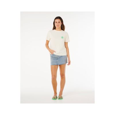 4. RIP CURL Surf Puff Party Pack Relaxed Beige Women's T-Shirt