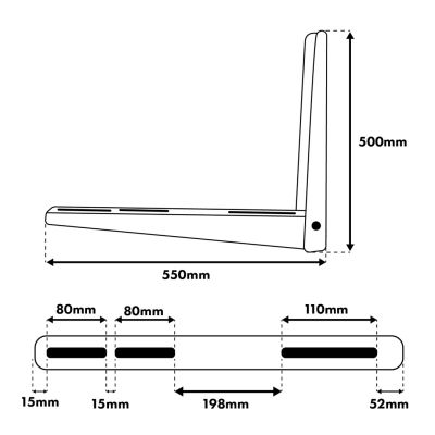4. MACLEAN AIR CONDITIONER WALL BRACKET HOLDER / HANGER FOR MACLEAN AIR CONDITIONER / HEAT PUMP, ARM LENGTH 500X550MM, ST