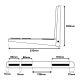 4. MACLEAN AIR CONDITIONER WALL BRACKET HOLDER / HANGER FOR MACLEAN AIR CONDITIONER / HEAT PUMP, ARM LENGTH 500X550MM, ST