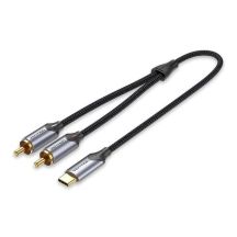 Audio Vention USB-C to 2RCA Male Cable 1m