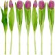 25. BOUQUET OF 7 LIGHT PURPLE TULIPS 31 CM LIFE-LIKE SPRING DECORATION