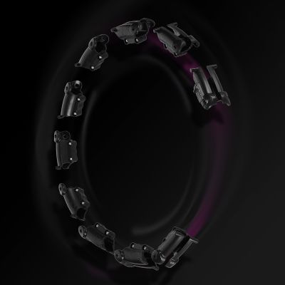 5. Hula Hop Set HHW11 BLACK with studs and weight + BR163 BLACK PLUS SIZE HMS belt