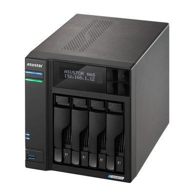 10. NAS Asustor AS6704T; Tower; 4x (3.5" SATA HDD/ 2.5" SSD); Intel Celeron N5105; 4GB DDR4 SODIMM (max. 16GB), 2x 2.5GbE, 4x M.2 2280 NVMe PCIe 3.0, 2x USB 3.2 Gen, 1x HDMI 2.0b, 1x optional 10 GbE card