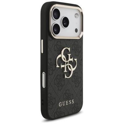 4. Guess 4G Big 4G Classic Logo Case for iPhone 17 Pro / 18 Pro - Black and Gold