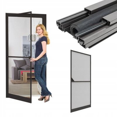5. ALU DOOR MOSQUITO NET 100X215 ANTHRACITE BASIC PLUS