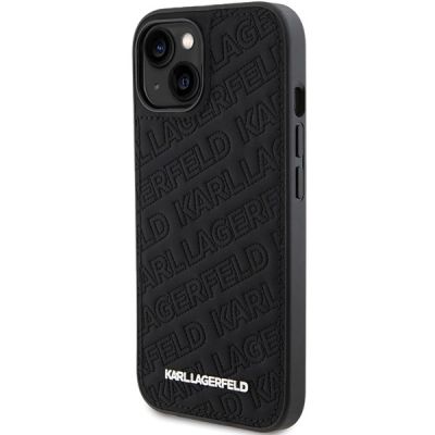 2. Karl Lagerfeld Quilted K Pattern case for iPhone 15 - black