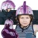 9. CHILDREN'S ADJUSTABLE CYCLING HELMET NO FEAR MOHAWK SIZE (48-52CM) WHITE/PURPLE