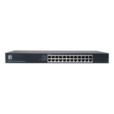 LevelOne GEU-2432 Unmanaged Gigabit Ethernet (10/100/1000) 1U Gray