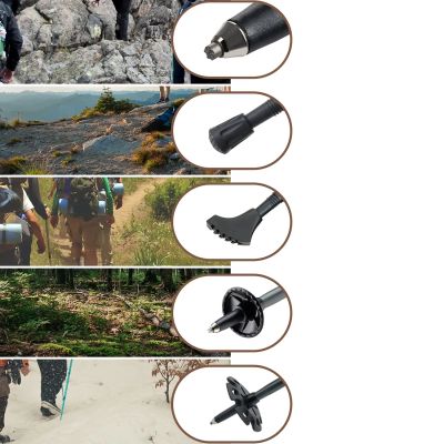 5. Qunature Nordic Walking Trekking Pole Aluminum 110 - 130 cm 1 pc. - Purple