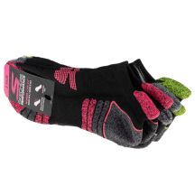 Skechers 3pk Womens Perf Gray Color Pop S110098-BLK Black 36-40