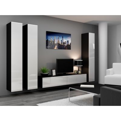 9. VIGO full display cabinet '180' 180/40/30 black/white half