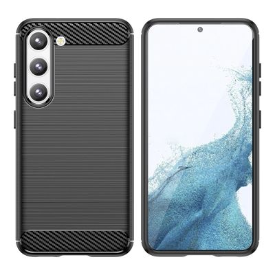 3. Carbon Case case for Samsung Galaxy S23+ flexible silicone carbon cover black