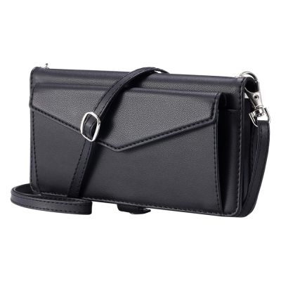 6. Samsung Galaxy A56 5G Leather Wallet Case with Stand Function and Straps - Black