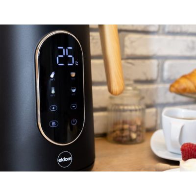 7. ELDOM CORDLESS KETTLE WITH TEMPERATURE REGULATION C550 BLACK 5 STORED PROGRAMS: 40, 70, 80, 90, 100°C (PLASTIC + STAINLESS STEEL)