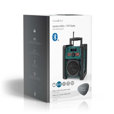9. Nedis RDDB3100GN Portable Radio Analog & Digital Black, Green