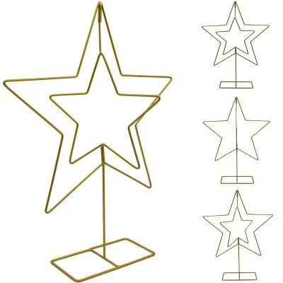 5. DECORATIVE STAR METAL STAND 50CM GOLD MICA