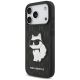 2. Karl Lagerfeld Saffiano Mono Patch Choupette Case for iPhone 18 Pro / 17 Pro – black