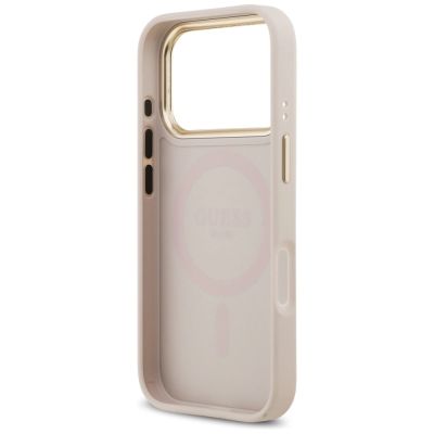 7. Guess Peony Hot Stamp MagSafe Case for iPhone 17 Pro - Pink