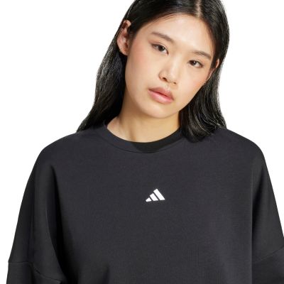 5. adidas Essentials Small Logo Feelcozy Women's Sweatshirt Black JC5932
