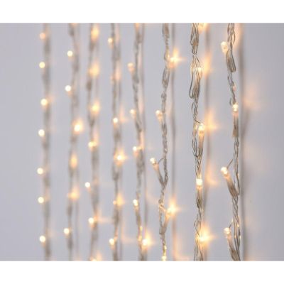 19. CHRISTMAS TREE LIGHTS LIGHT CURTAIN WATERFALL OUTDOOR 320 LED WARM WHITE 5 SPEEDS