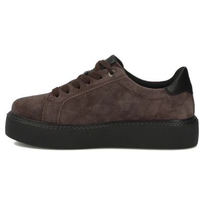 4. Women's leather platform sneakers, brown, Filippo DP6119