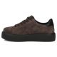 4. Women's leather platform sneakers, brown, Filippo DP6119