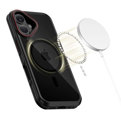 3. Tech-Protect MagHybrid MagSafe Case for iPhone 17 - Black and Red