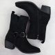 11. Women's suede cowboy boots black M.Daszyński MR1921-47