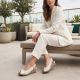 7. Women's leather wedge sandals with bow Rieker 624H1-60
