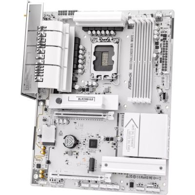 12. Asrock B860 Challenger WiFi White Intel B860 LGA 1851 (Socket V1) ATX
