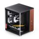 4. Jonsbo TK-0 PC Case, Mini-Tower, Mini-ITX, Tempered Glass, Wood - black
