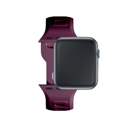 4. 3mk Silicone Watch Strap for Apple Watch 42 / 44 / 45 / 49 mm - Burgundy