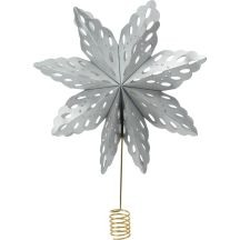 CHRISTMAS TREE TOP STAR 30CM PAPER SILVER